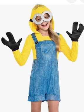 NWT Minion Costume Hoodie Dress
